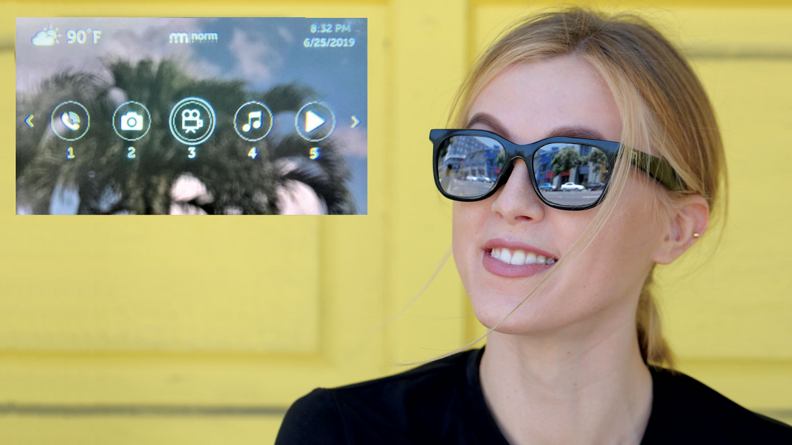 woman in kickstarter black sunglasses