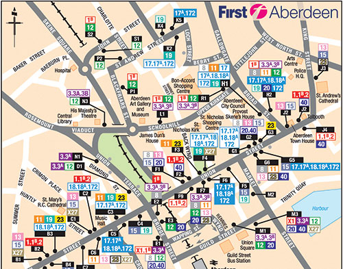 map with multiple streets and coordinates