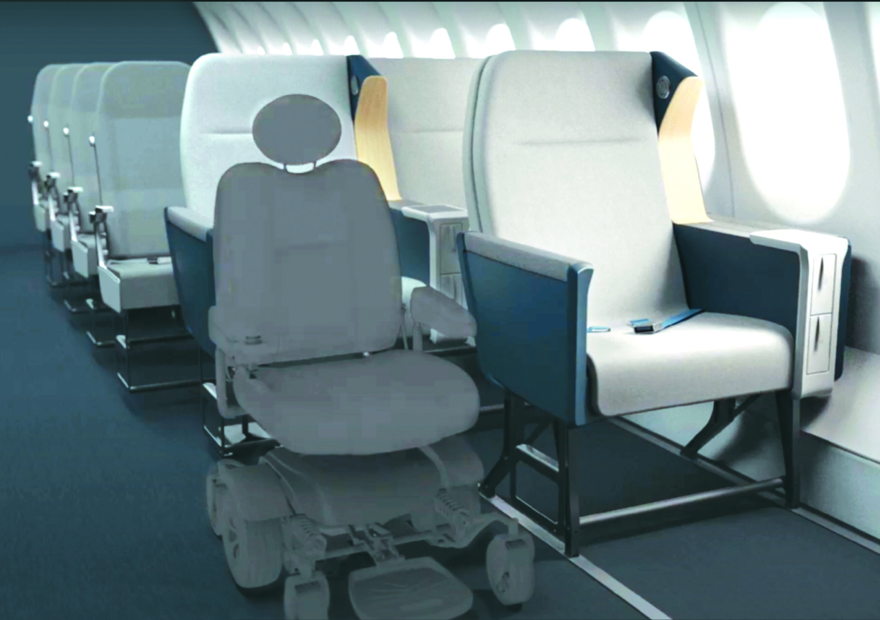 Plan seats with an empty spot for a wheelchair accessible spot